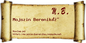 Mojszin Bereniké névjegykártya